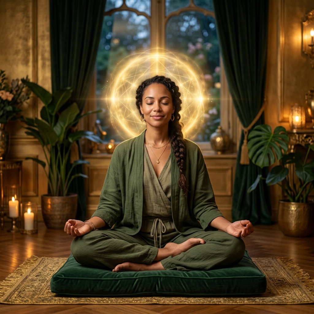7 Chakras Silhouette Meditation